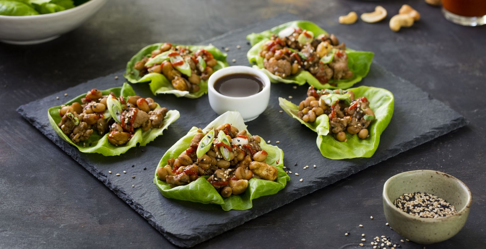 Cashew Chicken Lettuce Wraps